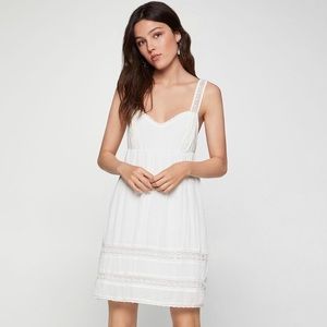 BCBGeneration Crochet-Trimmed Cutout Dress